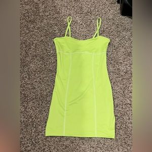 NWOT H&M Divided Neon Green Bodycon Mini Dress US